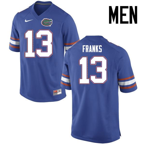 NCAA Florida Gators Feleipe Franks Men's #13 Nike Blue Stitched Authentic College Football Jersey NEG7864XI